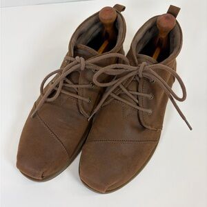 BOBS by Skechers Brown Vegan Suede Chukka Ankle Boots Women’s 8.5